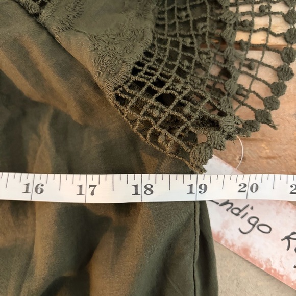 Indigo Rose Olive Crochet Midi Dress – Size M - Picture 8 of 10